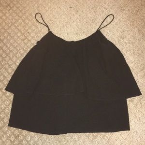Black bloosy—strappy top